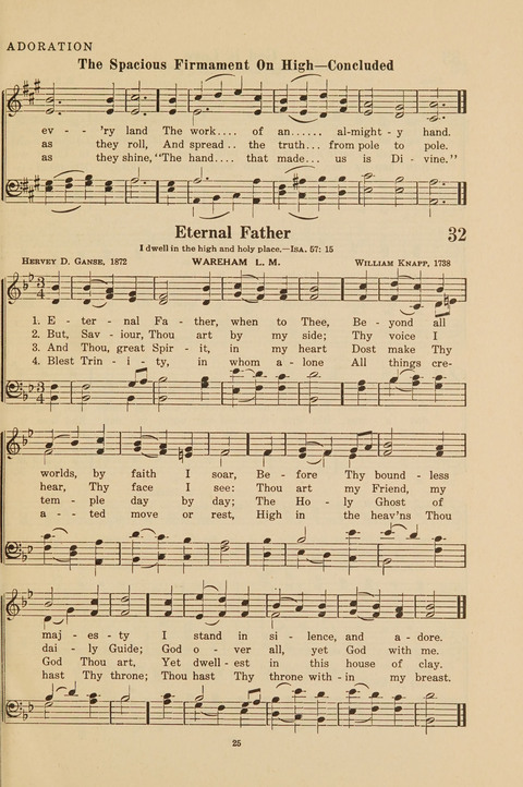 Church Hymnal, Mennonite: a collection of hymns and sacred songs suitable for use in public worship, worship in the home, and all general occasions (1st ed. ) [with Deutscher Anhang] page 25