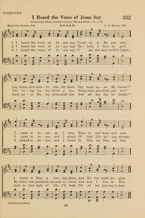 Church Hymnal, Mennonite: a collection of hymns and sacred songs suitable for use in public worship, worship in the home, and all general occasions (1st ed. ) [with Deutscher Anhang] page 281