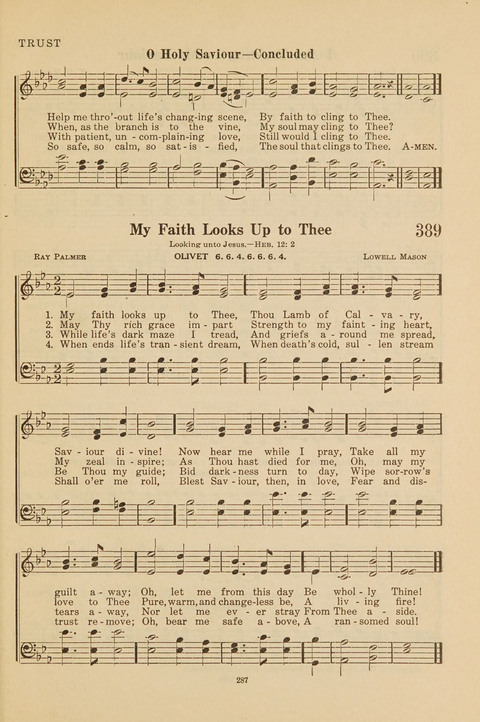 Church Hymnal, Mennonite: a collection of hymns and sacred songs suitable for use in public worship, worship in the home, and all general occasions (1st ed. ) [with Deutscher Anhang] page 287