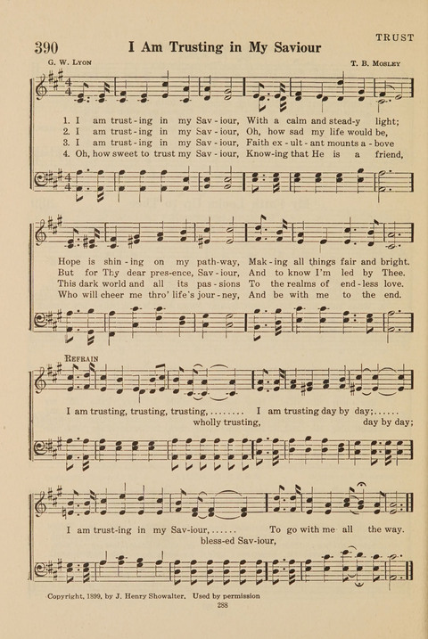 Church Hymnal, Mennonite: a collection of hymns and sacred songs suitable for use in public worship, worship in the home, and all general occasions (1st ed. ) [with Deutscher Anhang] page 288