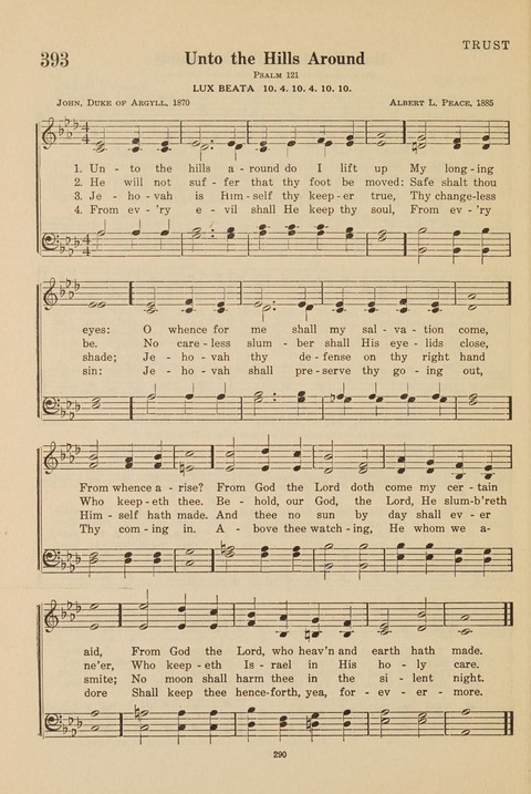 Church Hymnal, Mennonite: a collection of hymns and sacred songs suitable for use in public worship, worship in the home, and all general occasions (1st ed. ) [with Deutscher Anhang] page 290