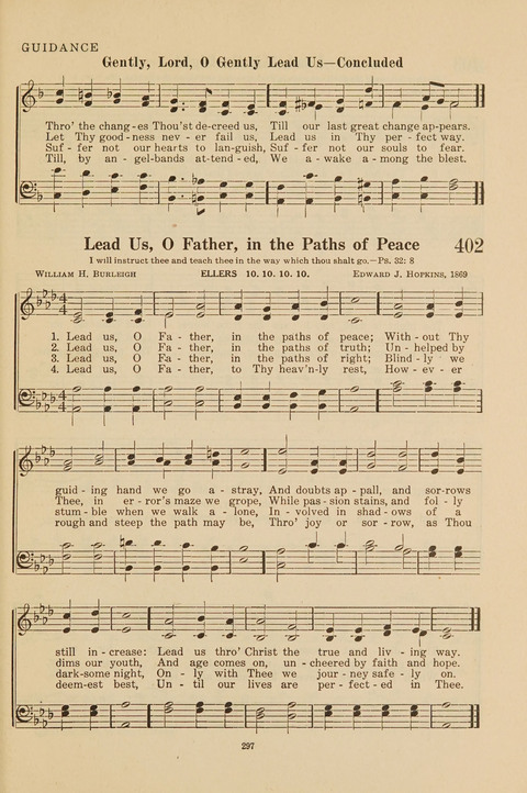 Church Hymnal, Mennonite: a collection of hymns and sacred songs suitable for use in public worship, worship in the home, and all general occasions (1st ed. ) [with Deutscher Anhang] page 297