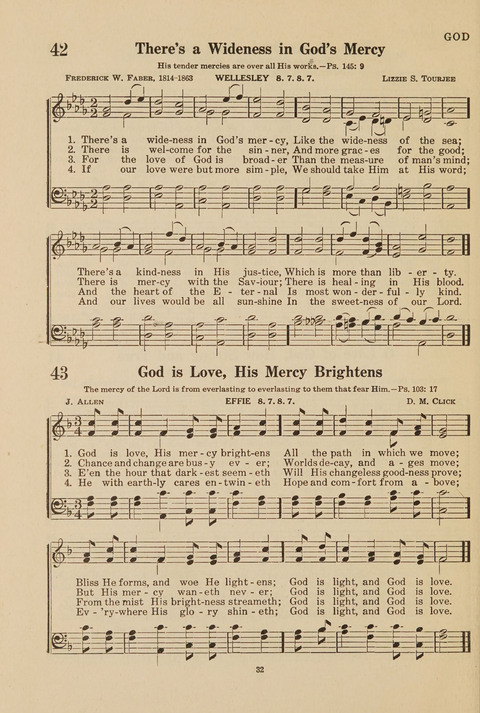 Church Hymnal, Mennonite: a collection of hymns and sacred songs suitable for use in public worship, worship in the home, and all general occasions (1st ed. ) [with Deutscher Anhang] page 32