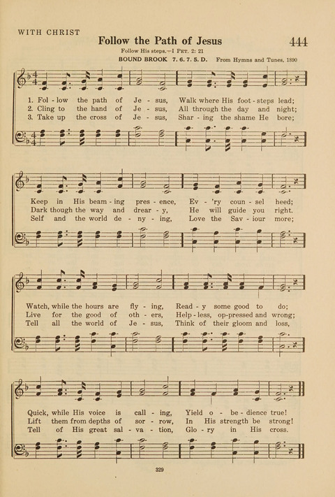 Church Hymnal, Mennonite: a collection of hymns and sacred songs suitable for use in public worship, worship in the home, and all general occasions (1st ed. ) [with Deutscher Anhang] page 329