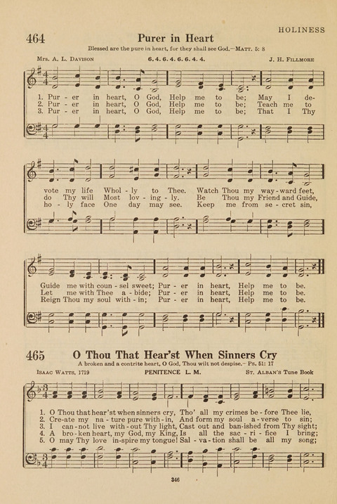 Church Hymnal, Mennonite: a collection of hymns and sacred songs suitable for use in public worship, worship in the home, and all general occasions (1st ed. ) [with Deutscher Anhang] page 346