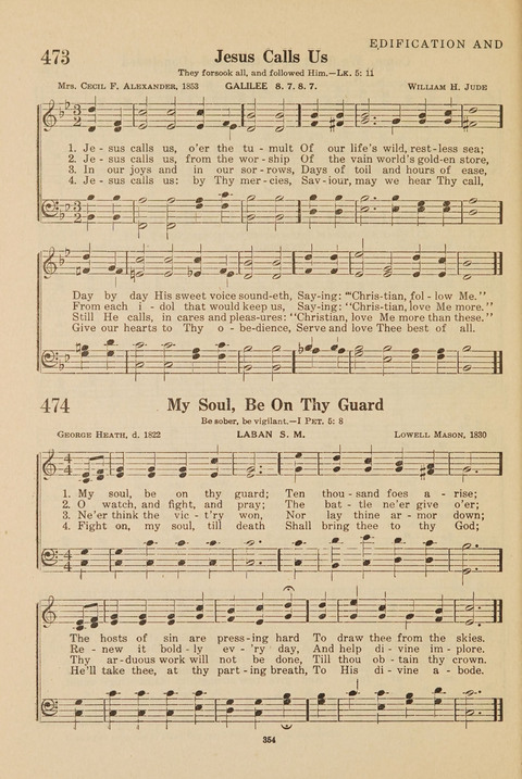 Church Hymnal, Mennonite: a collection of hymns and sacred songs suitable for use in public worship, worship in the home, and all general occasions (1st ed. ) [with Deutscher Anhang] page 354