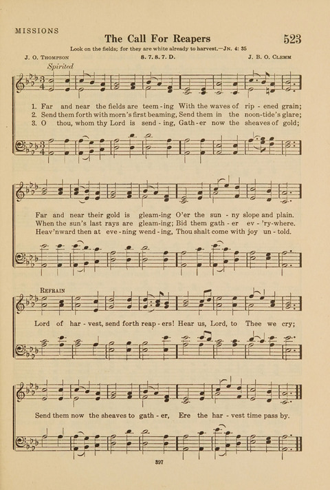 Church Hymnal, Mennonite: a collection of hymns and sacred songs suitable for use in public worship, worship in the home, and all general occasions (1st ed. ) [with Deutscher Anhang] page 397