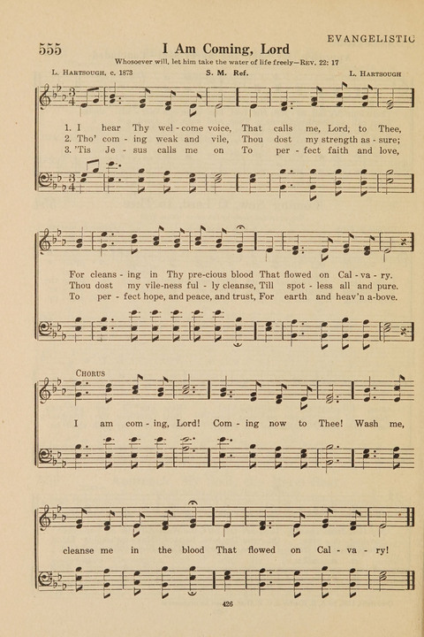 Church Hymnal, Mennonite: a collection of hymns and sacred songs suitable for use in public worship, worship in the home, and all general occasions (1st ed. ) [with Deutscher Anhang] page 426