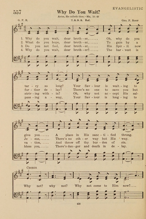 Church Hymnal, Mennonite: a collection of hymns and sacred songs suitable for use in public worship, worship in the home, and all general occasions (1st ed. ) [with Deutscher Anhang] page 428