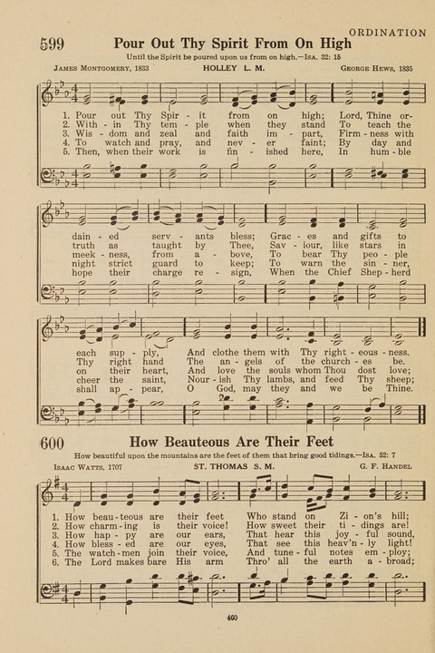 Church Hymnal, Mennonite: a collection of hymns and sacred songs suitable for use in public worship, worship in the home, and all general occasions (1st ed. ) [with Deutscher Anhang] page 460