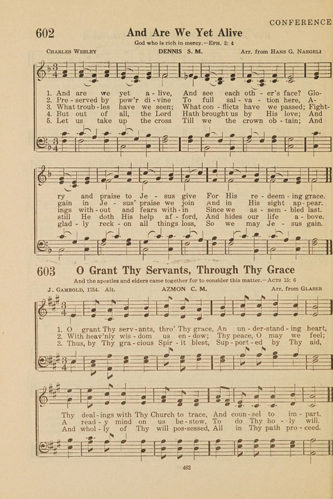 Church Hymnal, Mennonite: a collection of hymns and sacred songs suitable for use in public worship, worship in the home, and all general occasions (1st ed. ) [with Deutscher Anhang] page 462