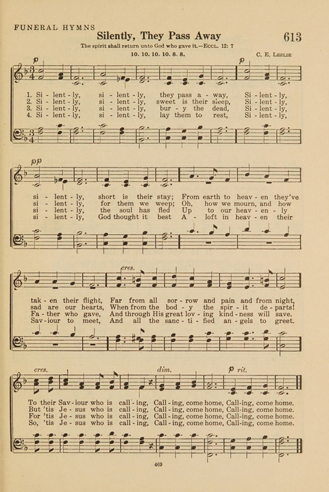 Church Hymnal, Mennonite: a collection of hymns and sacred songs suitable for use in public worship, worship in the home, and all general occasions (1st ed. ) [with Deutscher Anhang] page 469