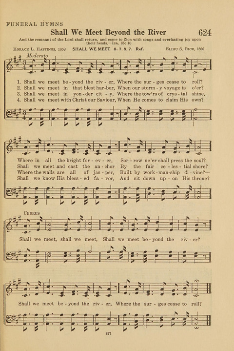 Church Hymnal, Mennonite: a collection of hymns and sacred songs suitable for use in public worship, worship in the home, and all general occasions (1st ed. ) [with Deutscher Anhang] page 477