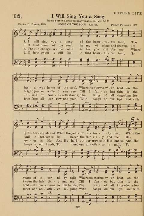 Church Hymnal, Mennonite: a collection of hymns and sacred songs suitable for use in public worship, worship in the home, and all general occasions (1st ed. ) [with Deutscher Anhang] page 480