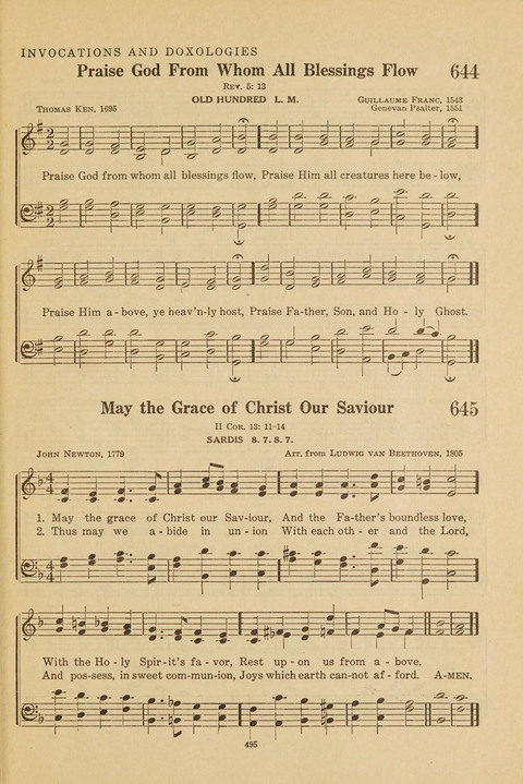 Church Hymnal, Mennonite: a collection of hymns and sacred songs suitable for use in public worship, worship in the home, and all general occasions (1st ed. ) [with Deutscher Anhang] page 495