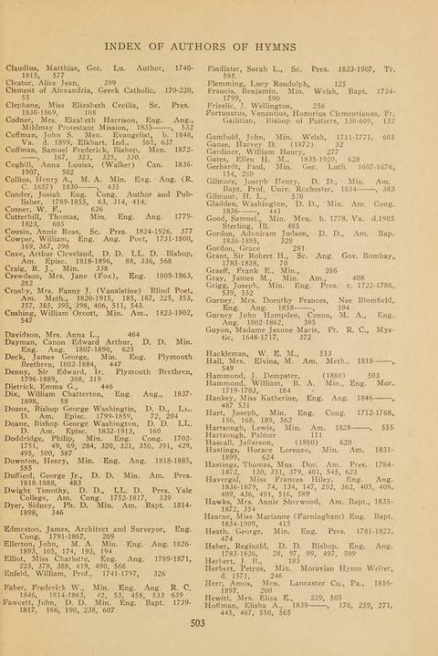 Church Hymnal, Mennonite: a collection of hymns and sacred songs suitable for use in public worship, worship in the home, and all general occasions (1st ed. ) [with Deutscher Anhang] page 503