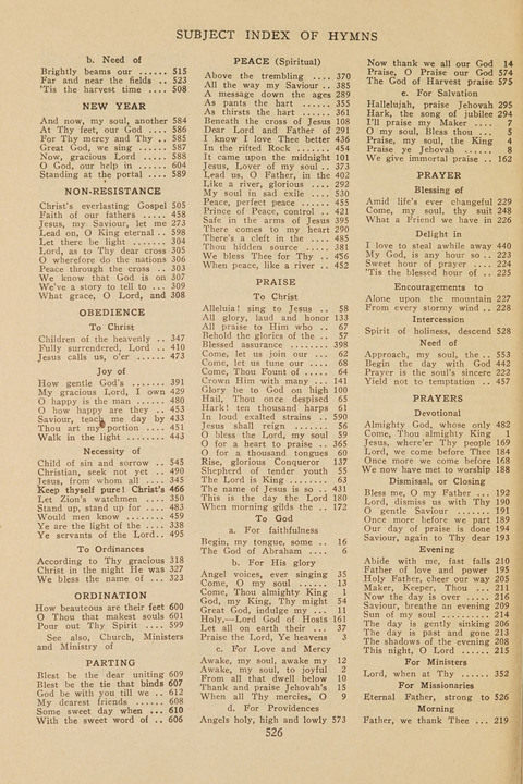 Church Hymnal, Mennonite: a collection of hymns and sacred songs suitable for use in public worship, worship in the home, and all general occasions (1st ed. ) [with Deutscher Anhang] page 526