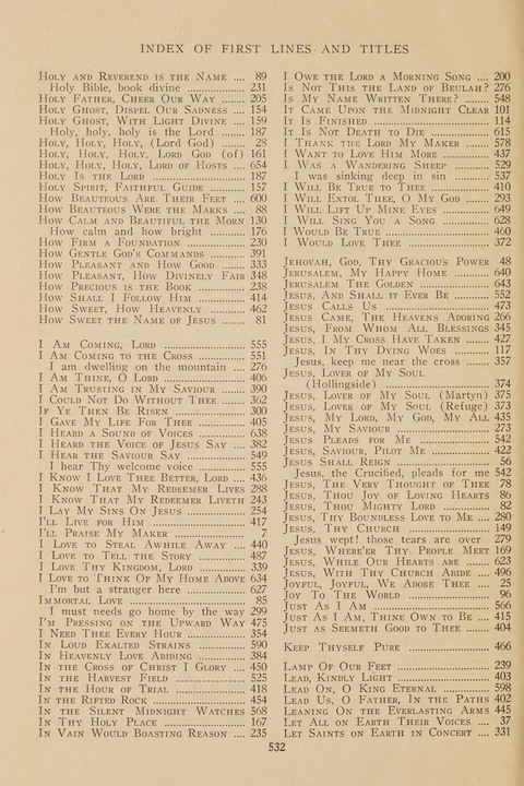 Church Hymnal, Mennonite: a collection of hymns and sacred songs suitable for use in public worship, worship in the home, and all general occasions (1st ed. ) [with Deutscher Anhang] page 532