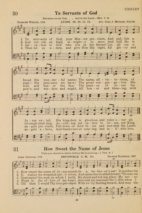 Church Hymnal, Mennonite: a collection of hymns and sacred songs suitable for use in public worship, worship in the home, and all general occasions (1st ed. ) [with Deutscher Anhang] page 58