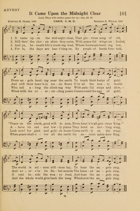 Church Hymnal, Mennonite: a collection of hymns and sacred songs suitable for use in public worship, worship in the home, and all general occasions (1st ed. ) [with Deutscher Anhang] page 75