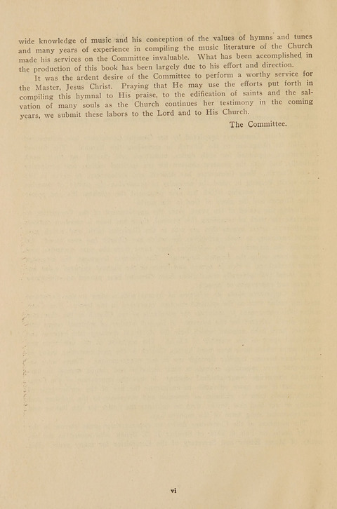 Church Hymnal, Mennonite: a collection of hymns and sacred songs suitable for use in public worship, worship in the home, and all general occasions (1st ed. ) [with Deutscher Anhang] page ix