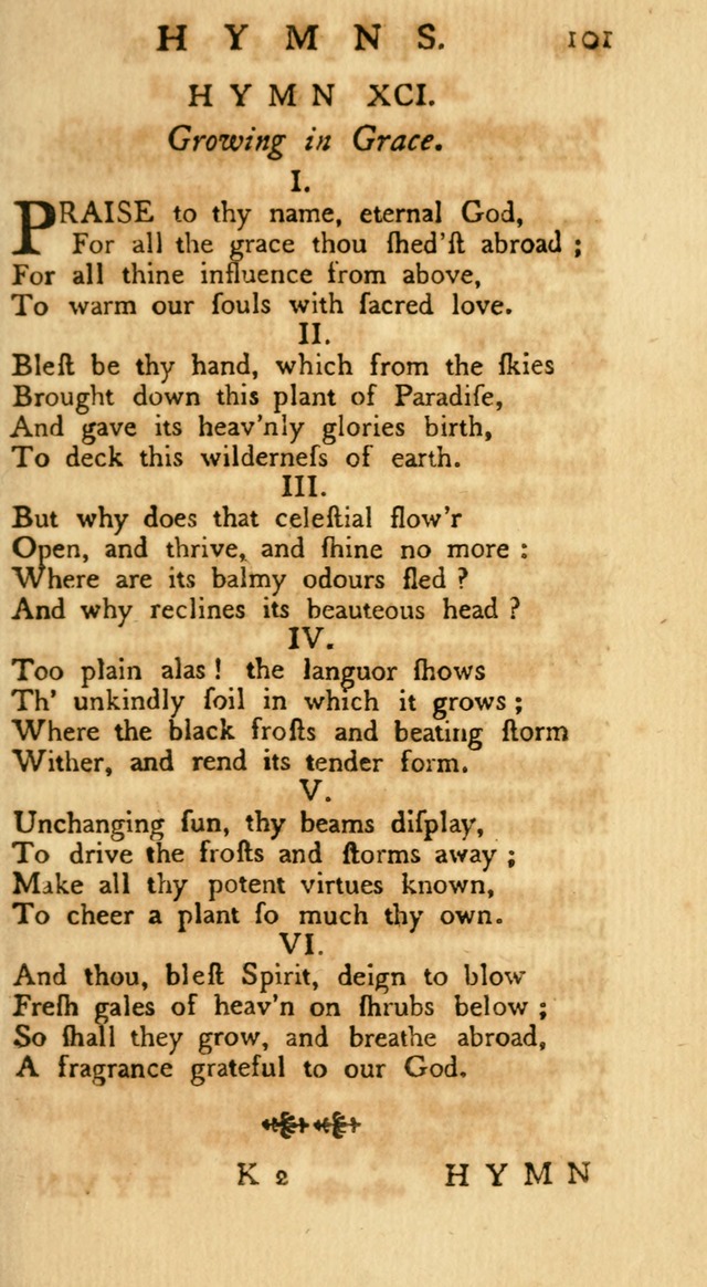 A Collection of Hymns, More Particularly Designed for the Use of the  West Society in Boston. (2nd ed. with Additions) page 103