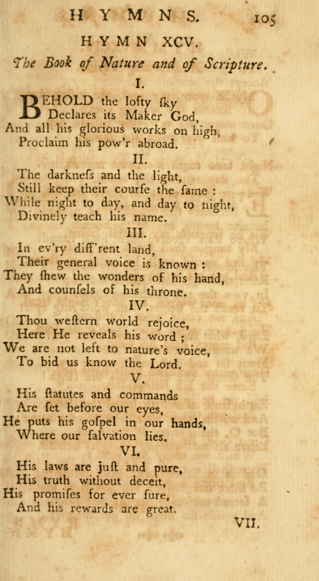 A Collection of Hymns, More Particularly Designed for the Use of the  West Society in Boston. (2nd ed. with Additions) page 107