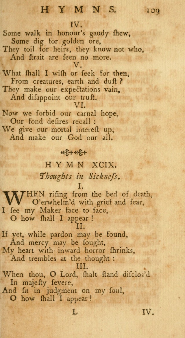 A Collection of Hymns, More Particularly Designed for the Use of the  West Society in Boston. (2nd ed. with Additions) page 111