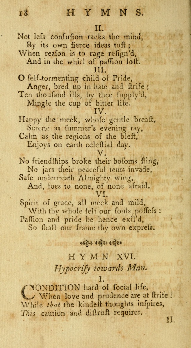 A Collection of Hymns, More Particularly Designed for the Use of the  West Society in Boston. (2nd ed. with Additions) page 18