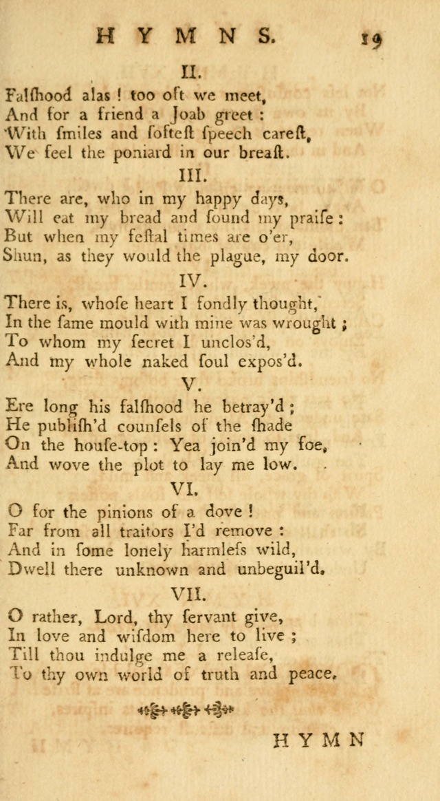 A Collection of Hymns, More Particularly Designed for the Use of the  West Society in Boston. (2nd ed. with Additions) page 19