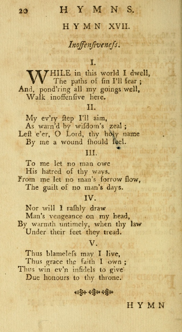 A Collection of Hymns, More Particularly Designed for the Use of the  West Society in Boston. (2nd ed. with Additions) page 20