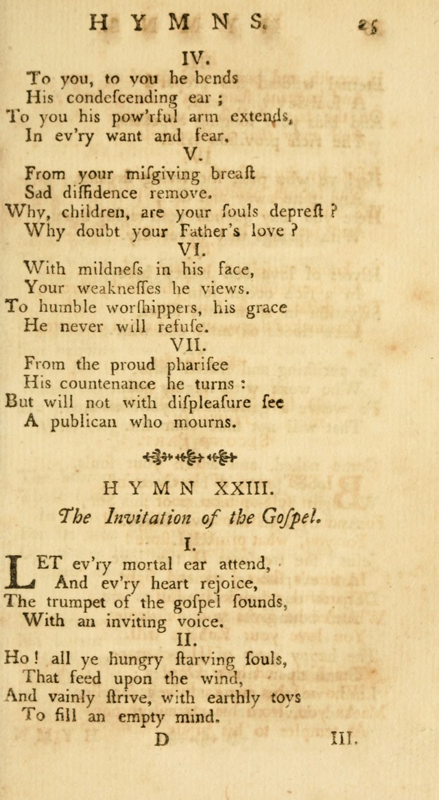 A Collection of Hymns, More Particularly Designed for the Use of the  West Society in Boston. (2nd ed. with Additions) page 25