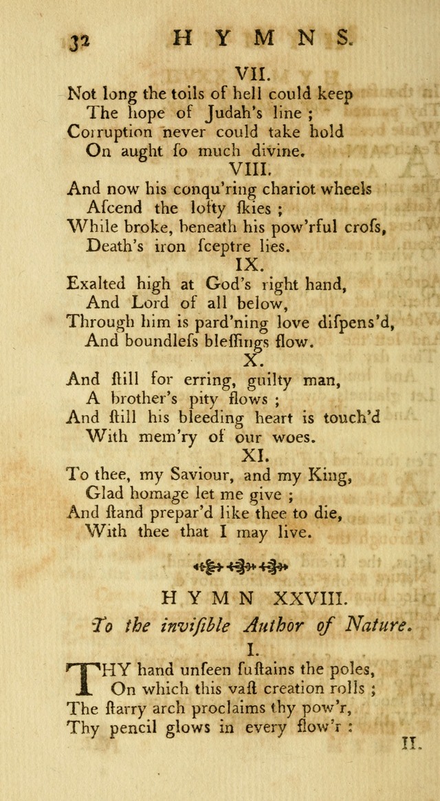 A Collection of Hymns, More Particularly Designed for the Use of the  West Society in Boston. (2nd ed. with Additions) page 32