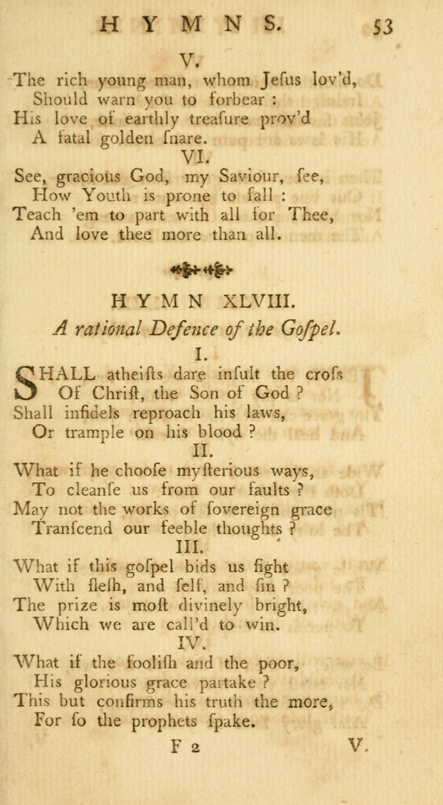 A Collection of Hymns, More Particularly Designed for the Use of the  West Society in Boston. (2nd ed. with Additions) page 53