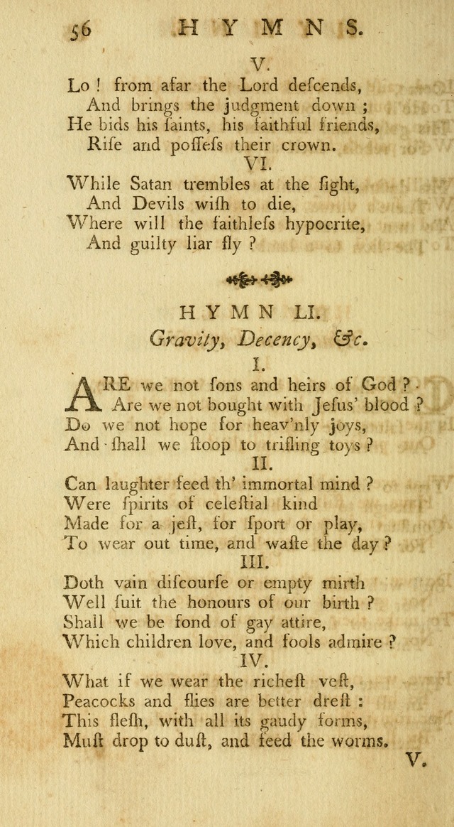 A Collection of Hymns, More Particularly Designed for the Use of the  West Society in Boston. (2nd ed. with Additions) page 56