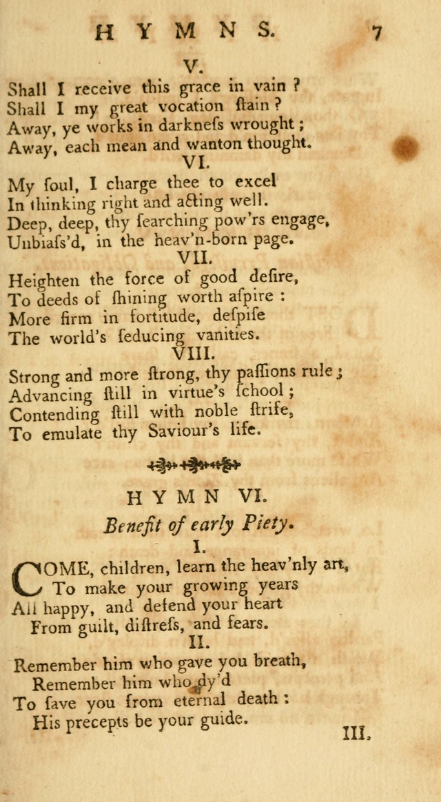 A Collection of Hymns, More Particularly Designed for the Use of the  West Society in Boston. (2nd ed. with Additions) page 7