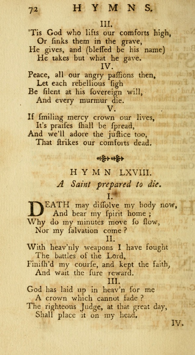 A Collection of Hymns, More Particularly Designed for the Use of the  West Society in Boston. (2nd ed. with Additions) page 72