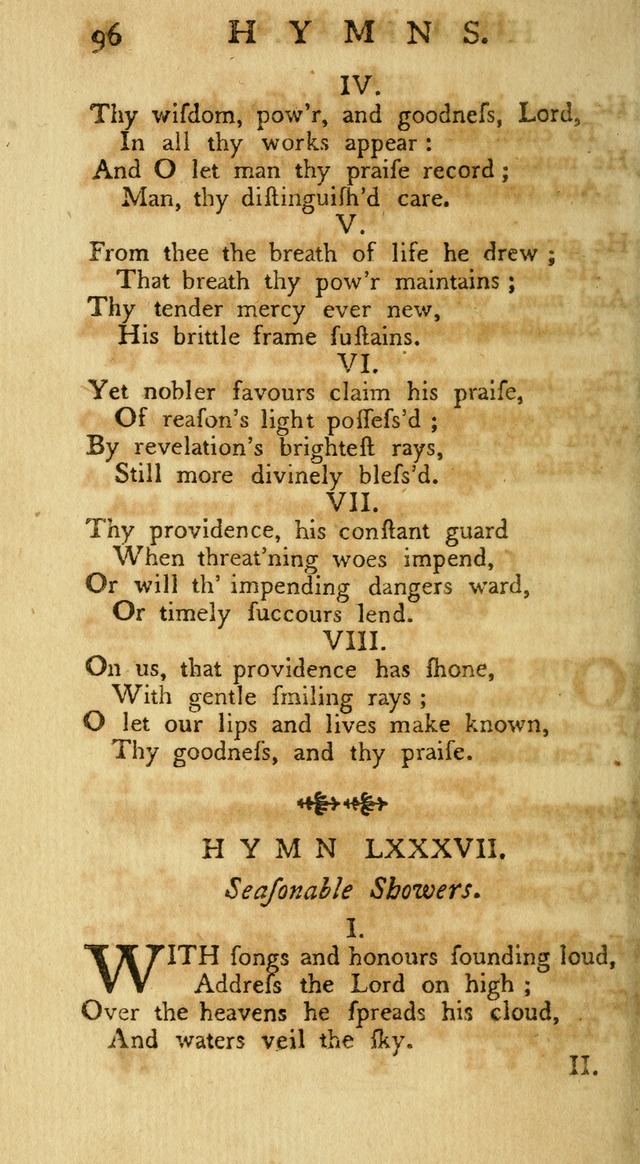 A Collection of Hymns, More Particularly Designed for the Use of the  West Society in Boston. (2nd ed. with Additions) page 98