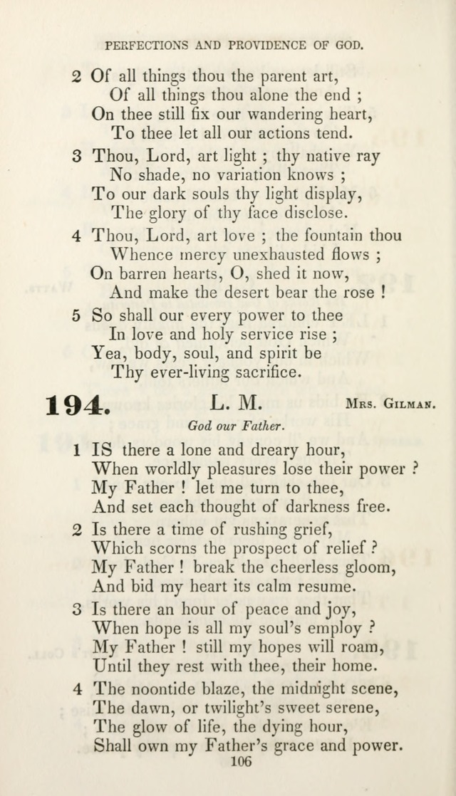 Christian Hymns for Public and Private Worship: a collection compiled  by a committee of the Cheshire Pastoral Association (11th ed.) page 106