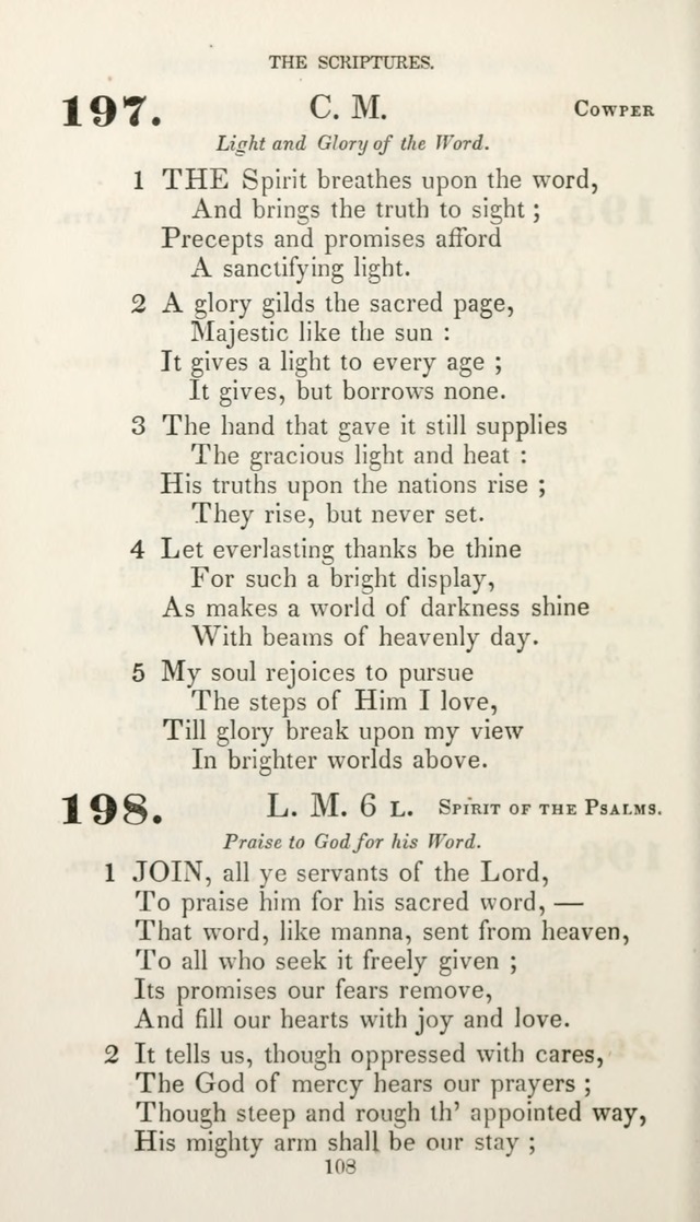 Christian Hymns for Public and Private Worship: a collection compiled  by a committee of the Cheshire Pastoral Association (11th ed.) page 108