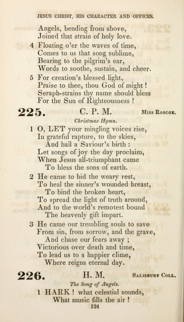 Christian Hymns for Public and Private Worship: a collection compiled  by a committee of the Cheshire Pastoral Association (11th ed.) page 124