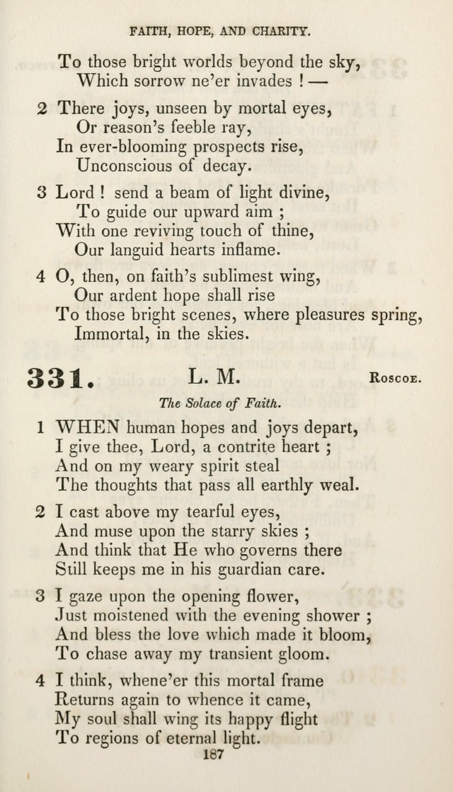 Christian Hymns for Public and Private Worship: a collection compiled  by a committee of the Cheshire Pastoral Association (11th ed.) page 187