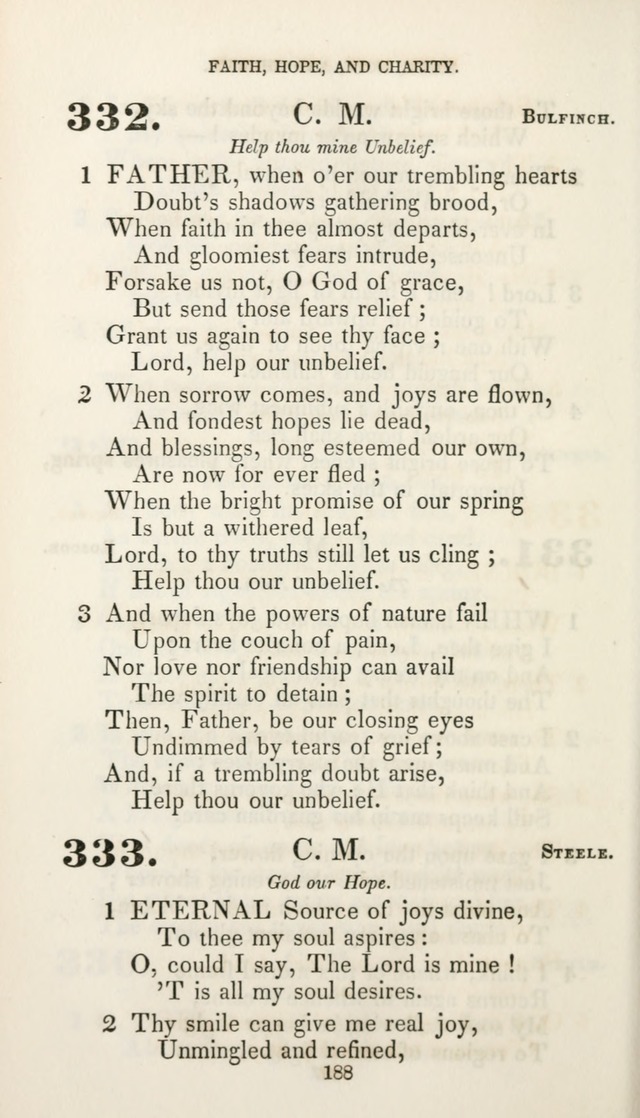 Christian Hymns for Public and Private Worship: a collection compiled  by a committee of the Cheshire Pastoral Association (11th ed.) page 188