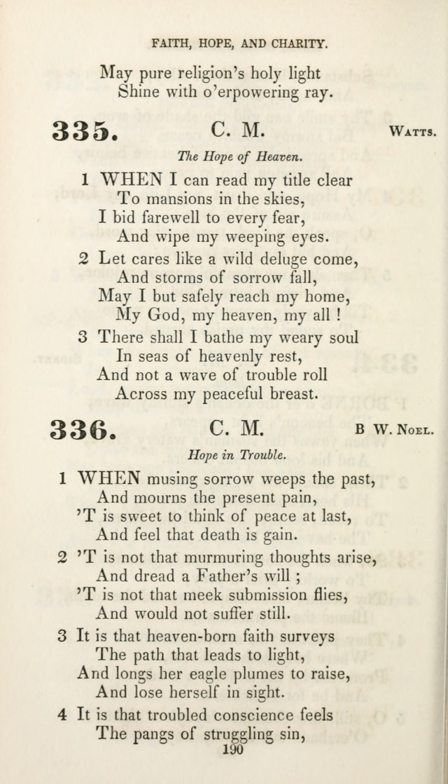 Christian Hymns for Public and Private Worship: a collection compiled  by a committee of the Cheshire Pastoral Association (11th ed.) page 190