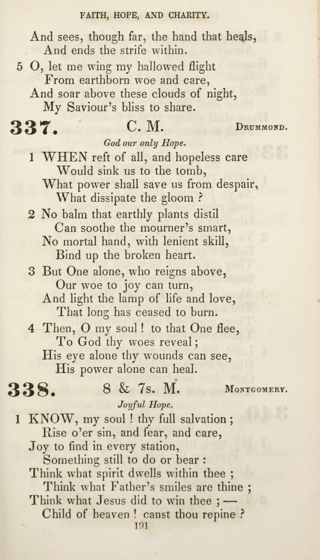 Christian Hymns for Public and Private Worship: a collection compiled  by a committee of the Cheshire Pastoral Association (11th ed.) page 191