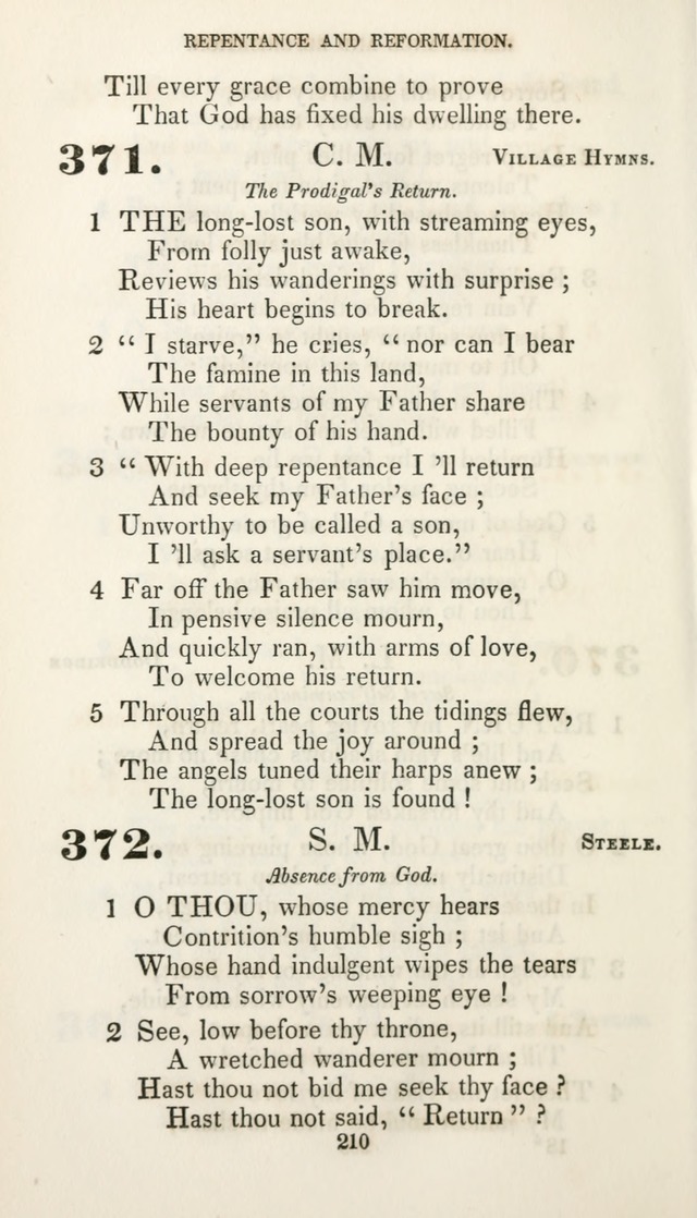 Christian Hymns for Public and Private Worship: a collection compiled  by a committee of the Cheshire Pastoral Association (11th ed.) page 210