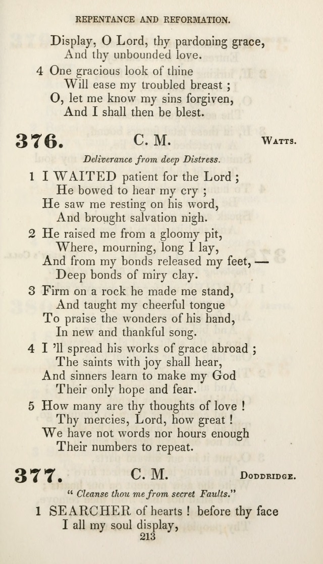 Christian Hymns for Public and Private Worship: a collection compiled  by a committee of the Cheshire Pastoral Association (11th ed.) page 213