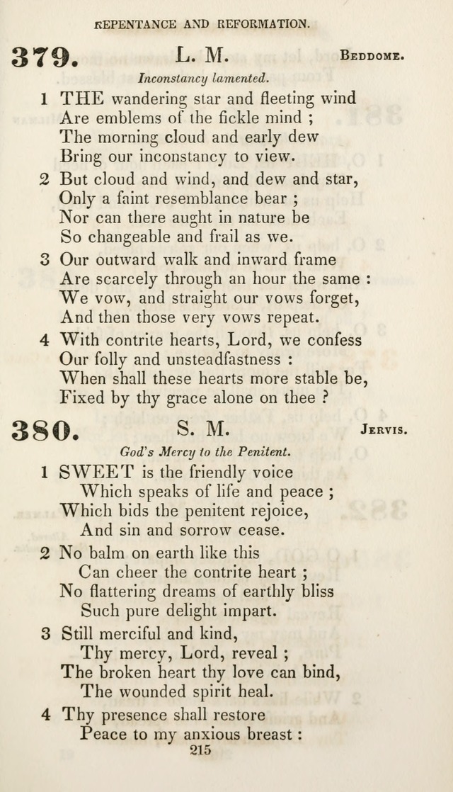 Christian Hymns for Public and Private Worship: a collection compiled  by a committee of the Cheshire Pastoral Association (11th ed.) page 215