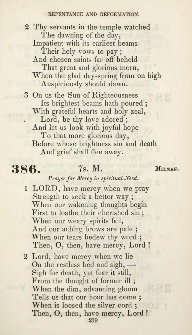 Christian Hymns for Public and Private Worship: a collection compiled  by a committee of the Cheshire Pastoral Association (11th ed.) page 219