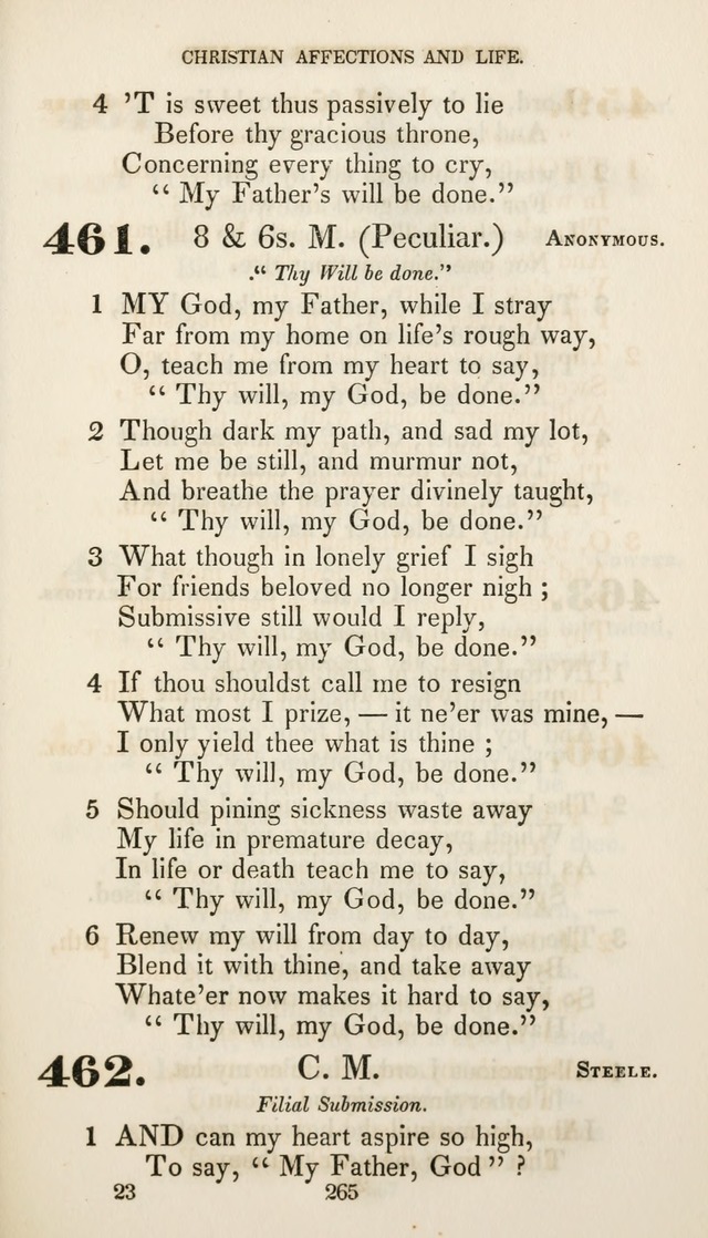 Christian Hymns for Public and Private Worship: a collection compiled  by a committee of the Cheshire Pastoral Association (11th ed.) page 265